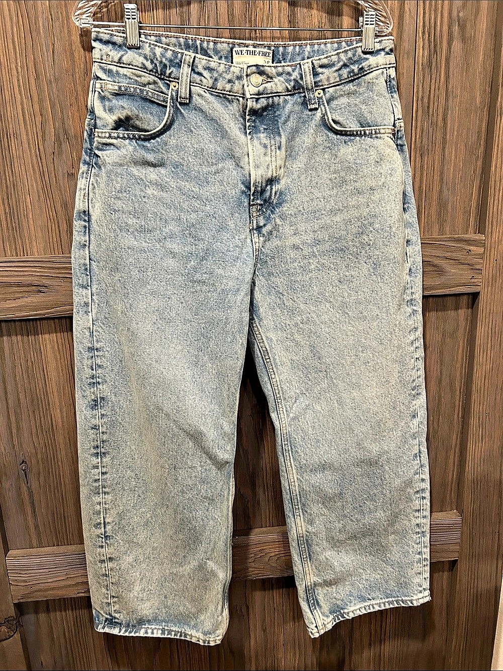 NWOT We The Free Deep Trance Dropped Boyfriend Jeans Waist 28